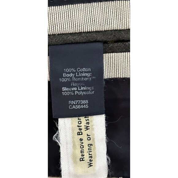 J.CREW LUDLOW Blazer Gray Beige Cotton Lined Size 42L - Picture 11 of 13